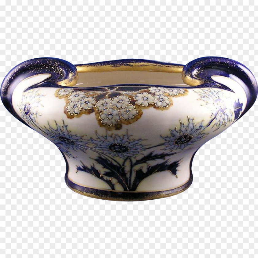 Vase Ceramic Glass Cobalt Blue Bowl PNG