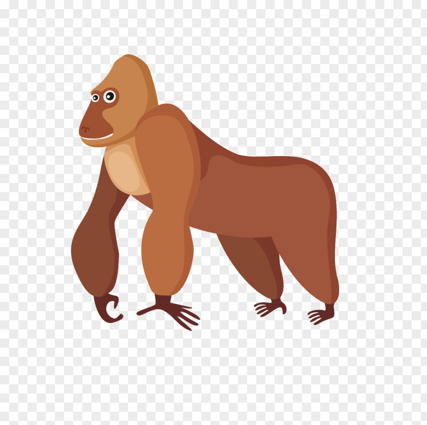 Vector Animals Orangutan Charts Gorilla Ape Euclidean PNG