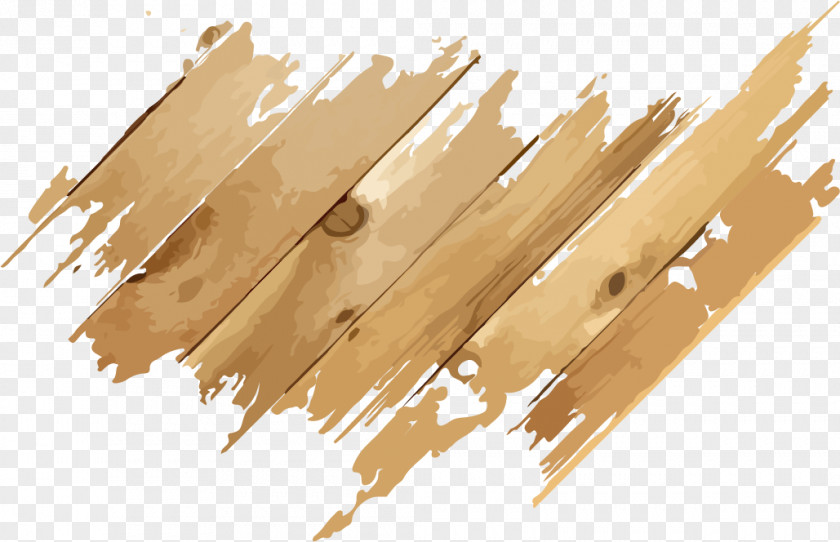 Vector Painted Wood Clip Art PNG