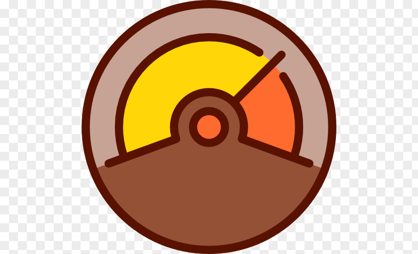 Brown Steering Wheel Thermometer Icon PNG