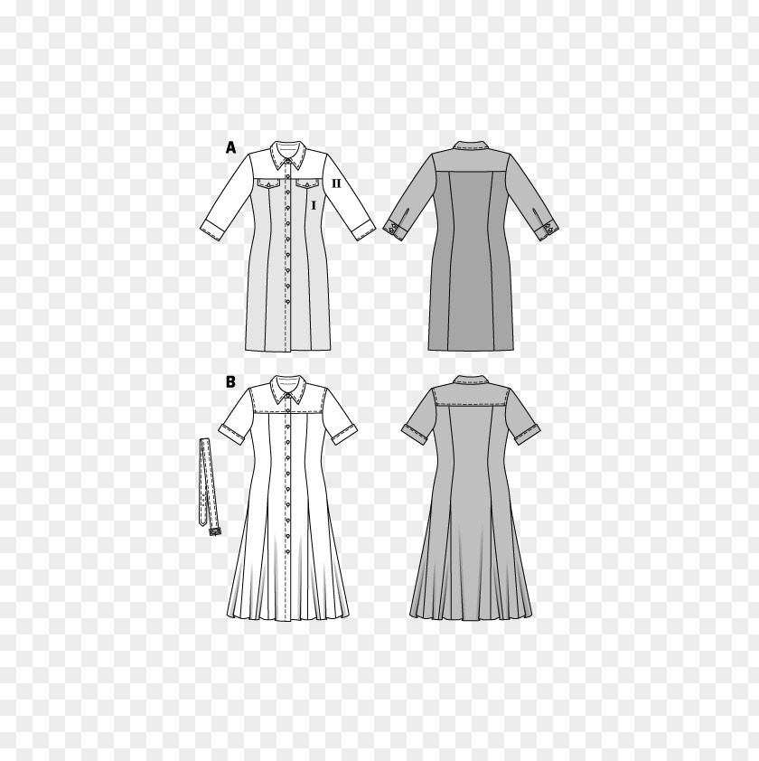 Kimono Pattern Burda Style Dress Clothing Gown PNG