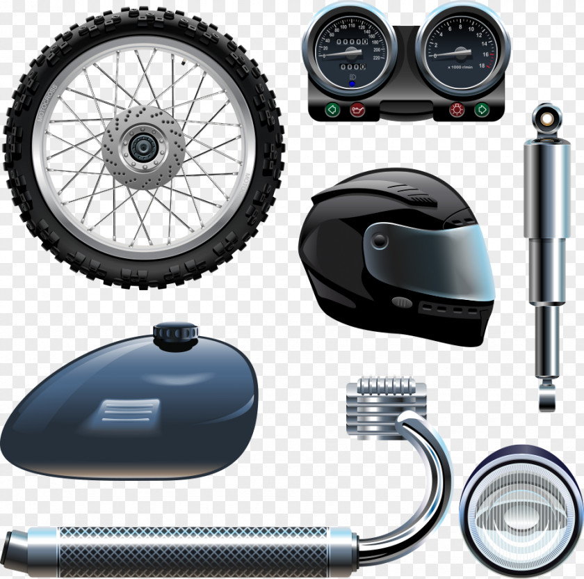 Vector Tires And Auto Parts Motorcycle Accessories Car Spare Part PNG