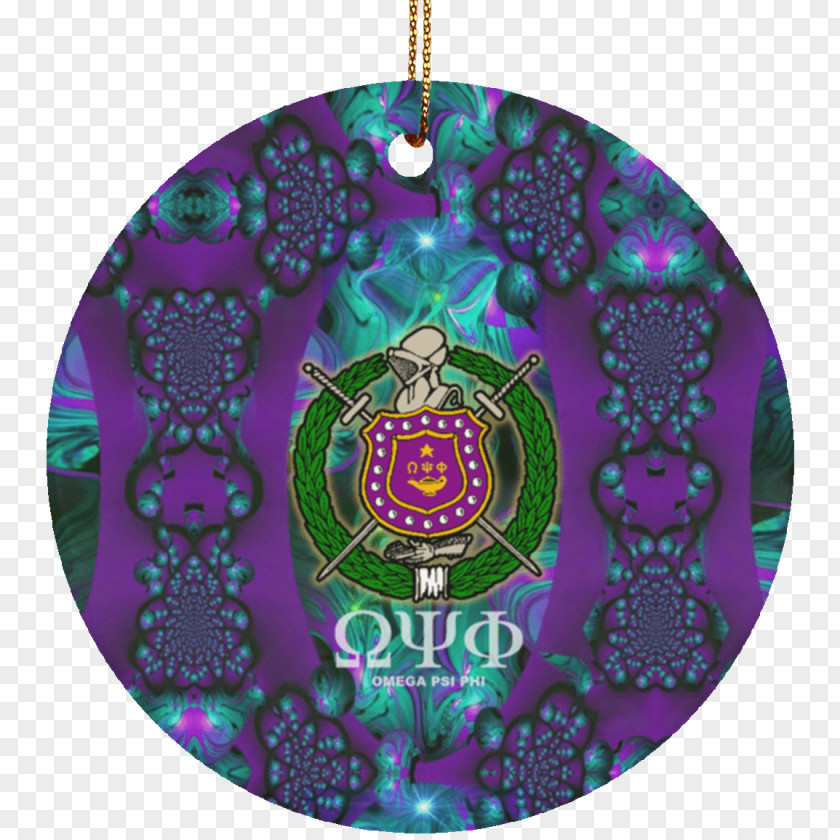 Omega Psi Phi Christmas Ornament Bulldog Ceramic Symbol PNG