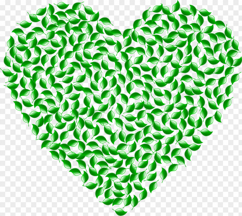 Green Watercolor Heart Clip Art PNG