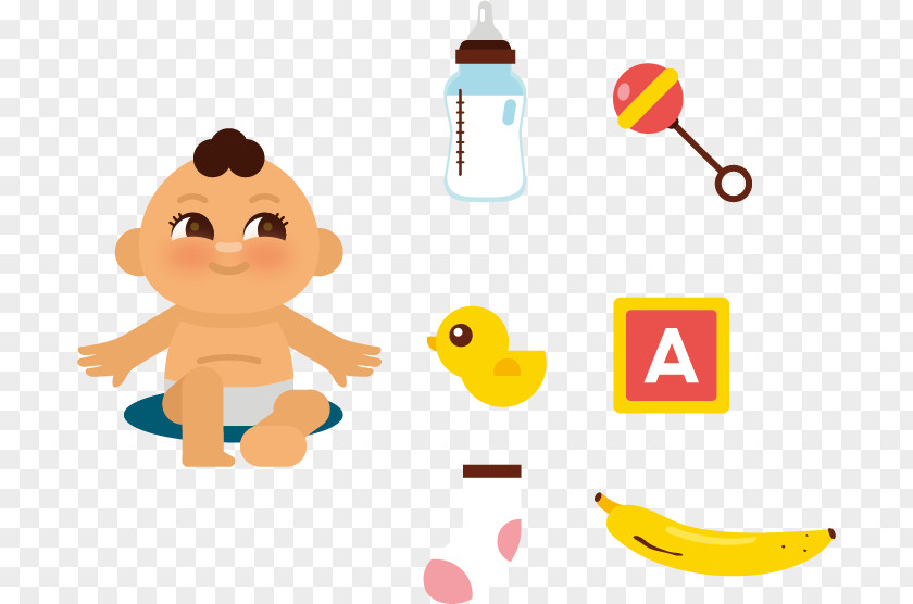 Infant And Baby Supplies Vector Clip Art PNG