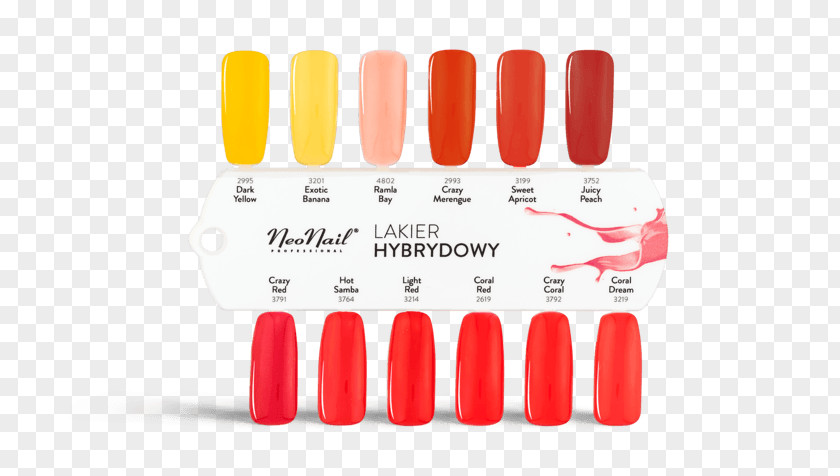 Lady Red Sunset Lakier Hybrydowy Gel Nails NeoNail Aquarelle UV Polish Manicure PNG