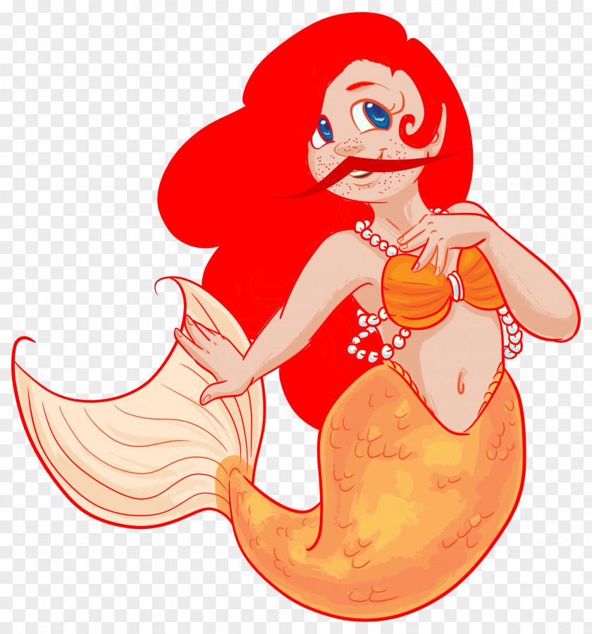 Mermaid Red Hair Legendary Creature Clip Art PNG