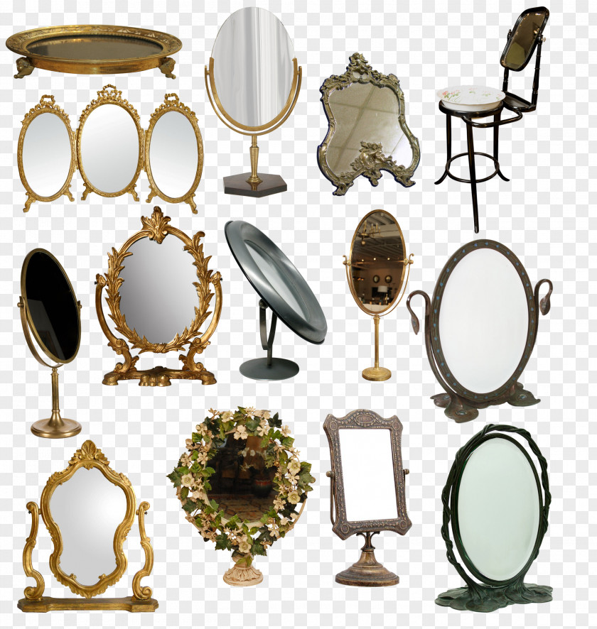 Mirror Brass Vanity PNG