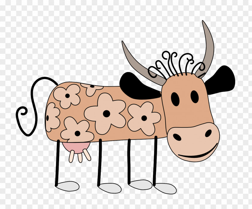 Working Animal Fawn Cartoon Clip Art Bovine Snout Nose PNG