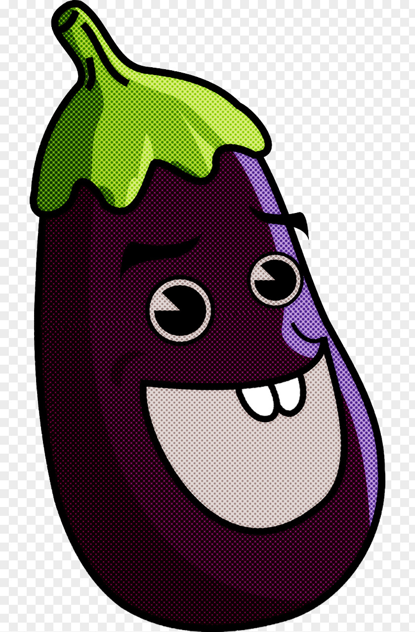 Cartoon Eggplant Vegetable Purple Plant PNG
