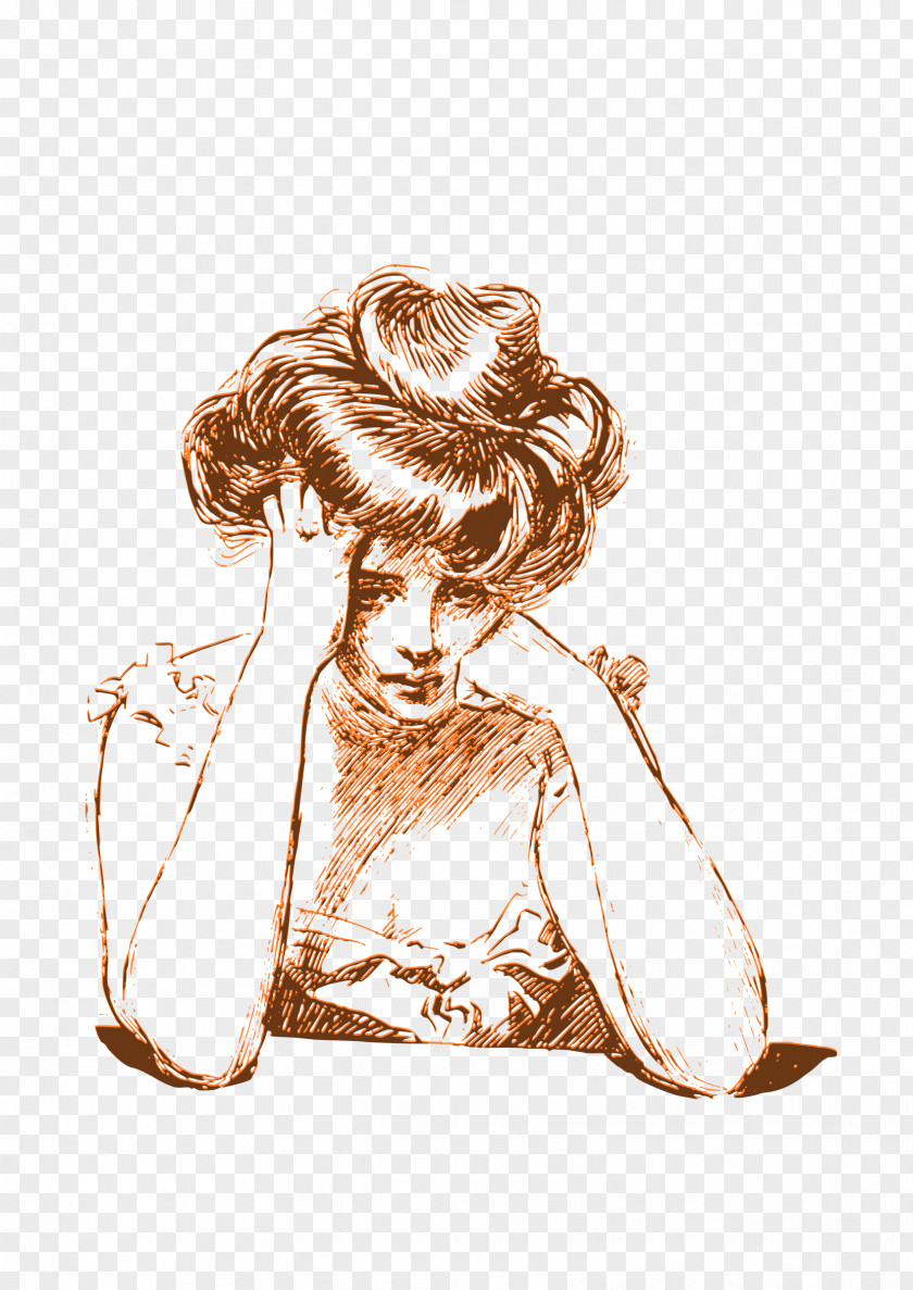 Gibson Girl Drawing Illustration Sketch PNG Sketch, others clipart PNG