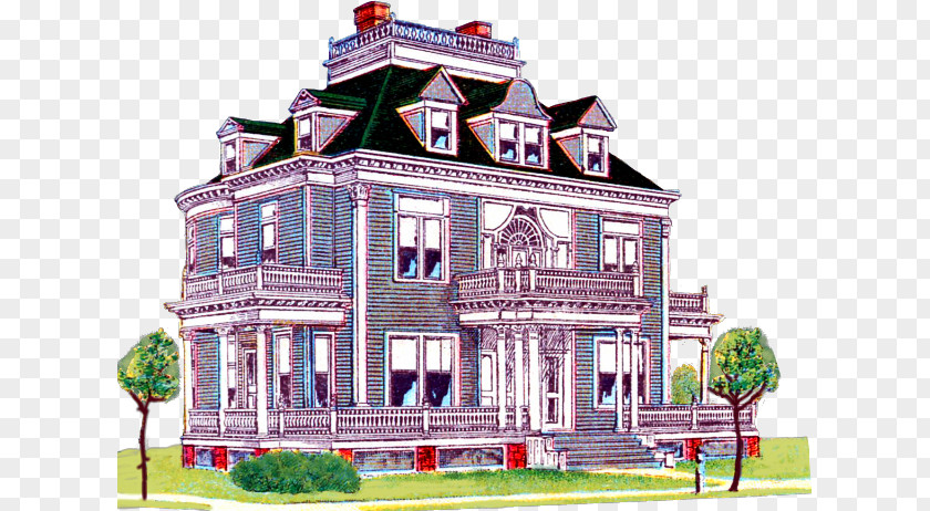House Mansion Coloring Book Clip Art Label PNG