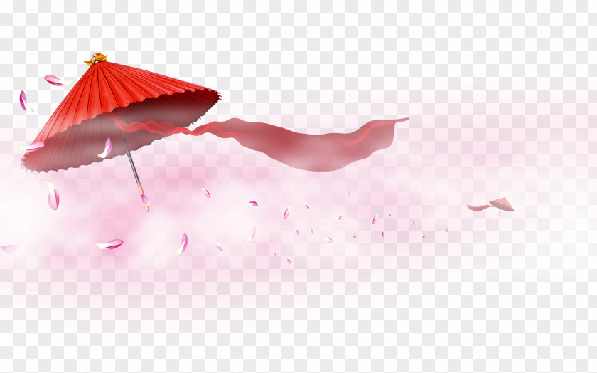 Red Paper Umbrella Poster Download PNG