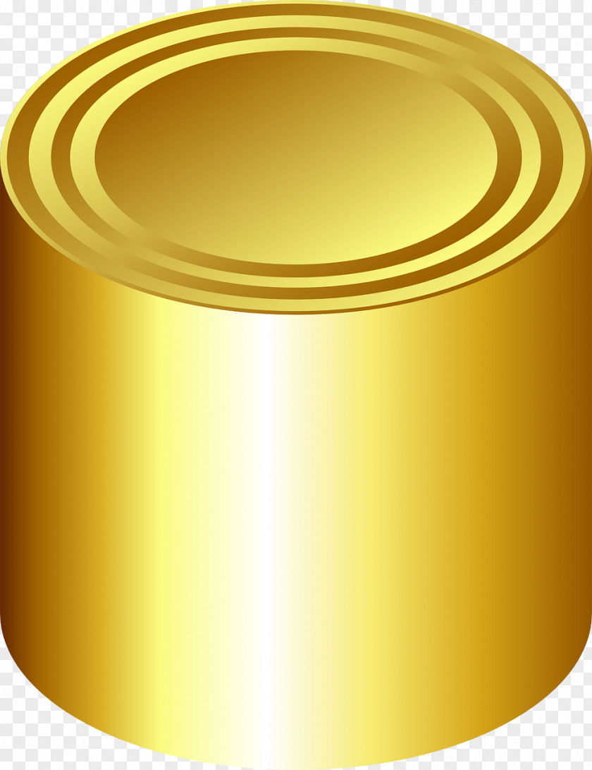 Golden Jar Cylinder Tin Can Beverage Clip Art PNG