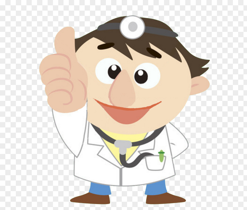 Cartoon Doctor Thumbs Up Physician Thumb Signal Clip Art PNG
