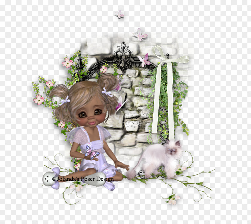 Diana Floral Design Christmas Ornament Character PNG