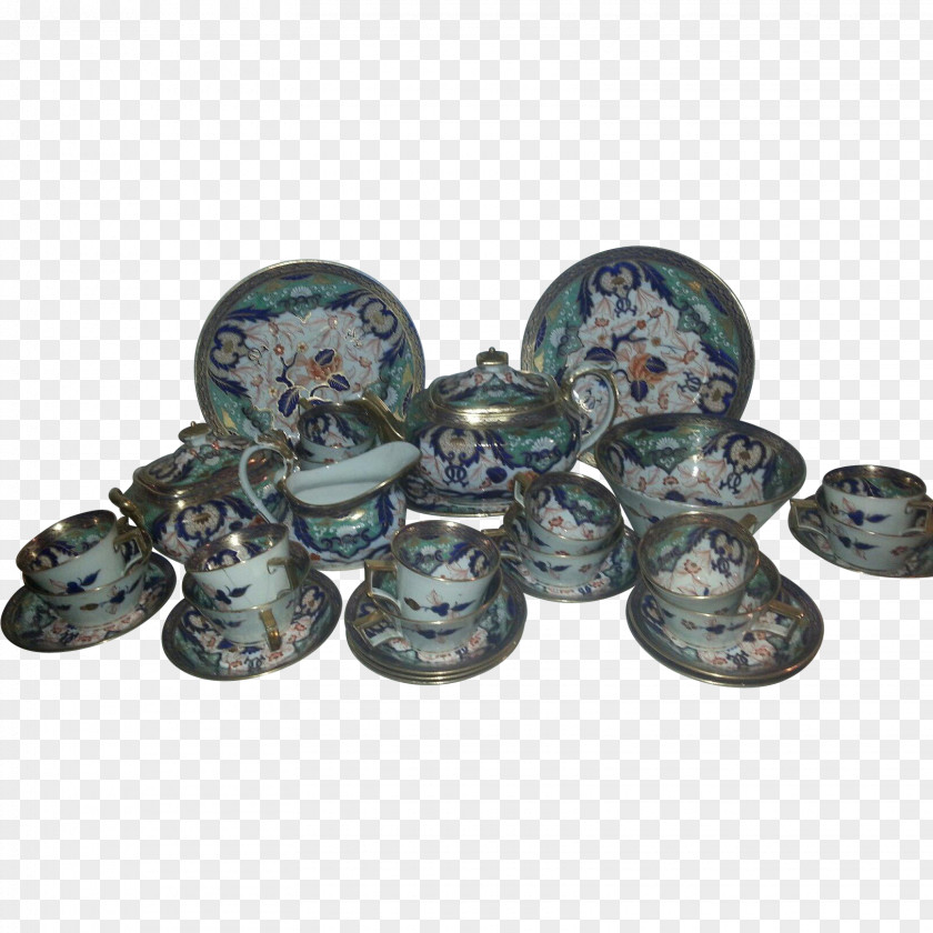 The Blue And White Porcelain Tea Set Imari Ware Pottery Ironstone China PNG