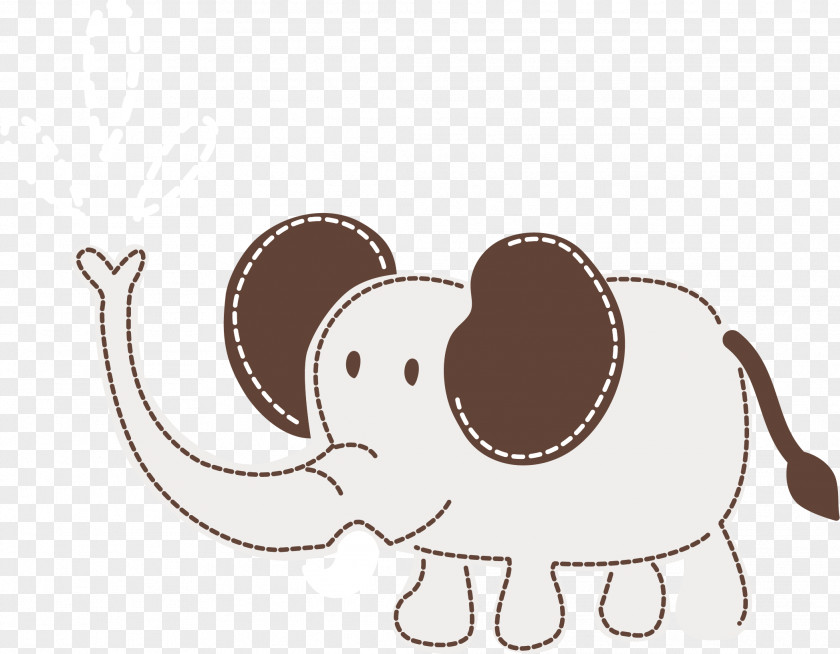 Vector Cute Elephant Euclidean PNG