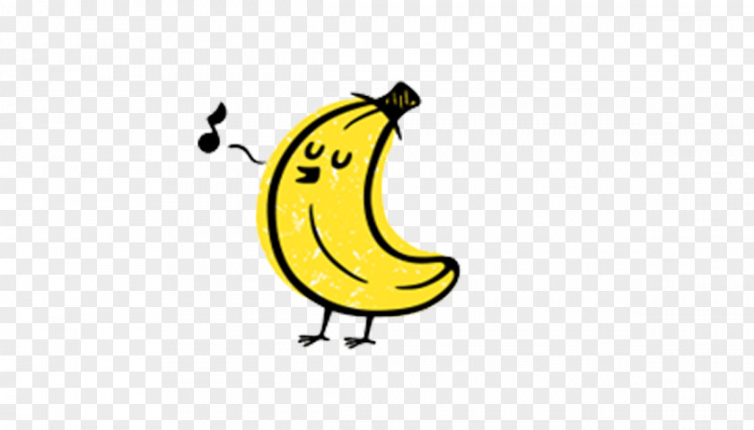 Banana Cartoon Logo Illustration Graphic Design PNG