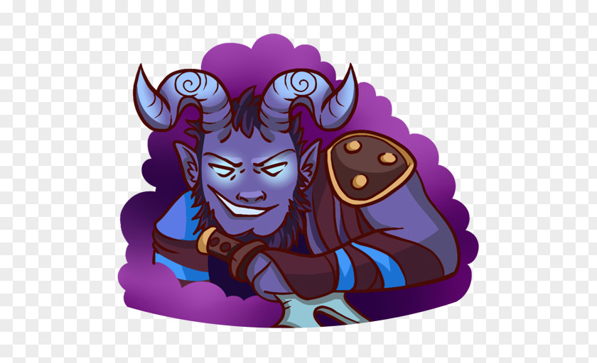 Smile Demon Dota 2 Purple PNG