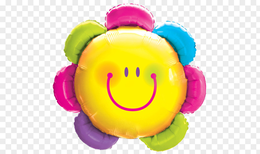 Balloon Birthday Flower Face Smiley PNG