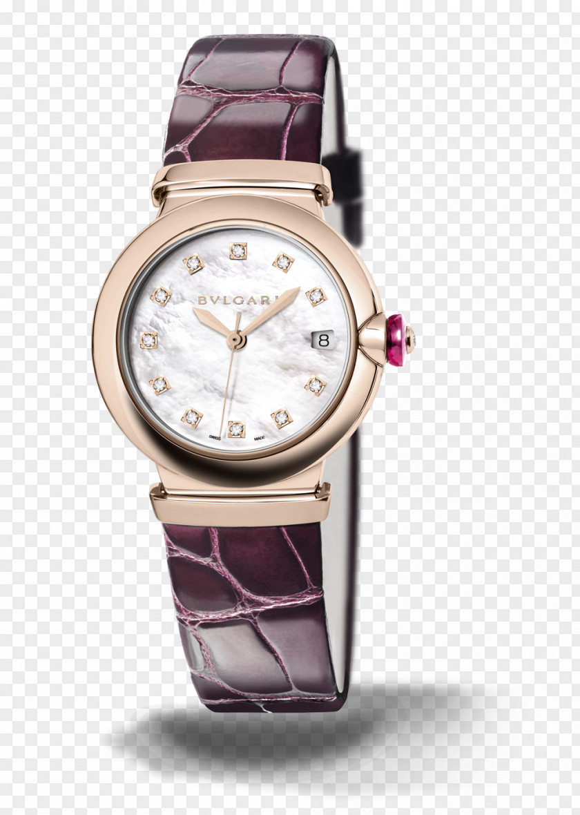 Bulgari Rose Gold Watch Female Table Purple Jewellery Luxury Goods Saks Fifth Avenue PNG
