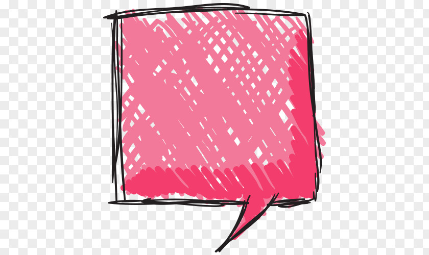 Hand Painted Pink Cartoon Chat Box Speech Balloon Clip Art PNG