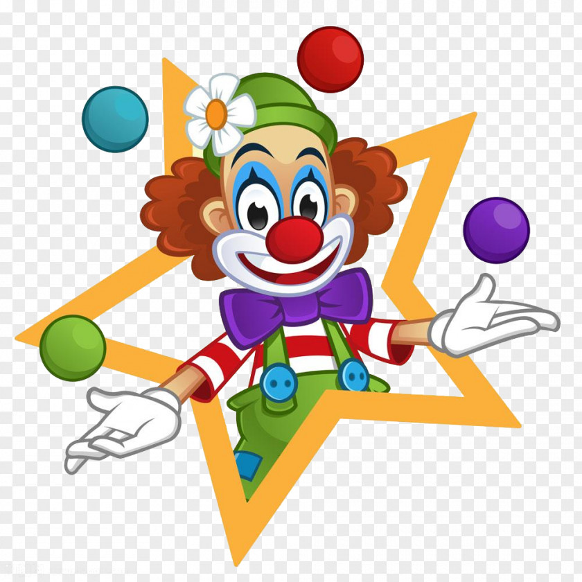 The Clown In Five-pointed Star Royalty-free Stock Photography Illustration PNG