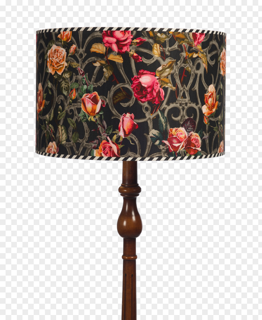 Trellis Textile Lamp Shades Rose Printing PNG