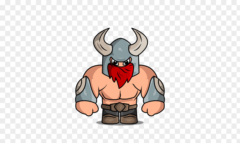 Viking Warrior Finger Headgear Character Clip Art PNG