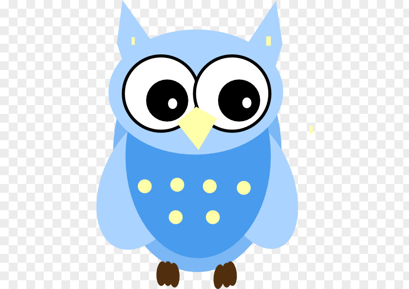 Blue Owl Bird Clip Art PNG