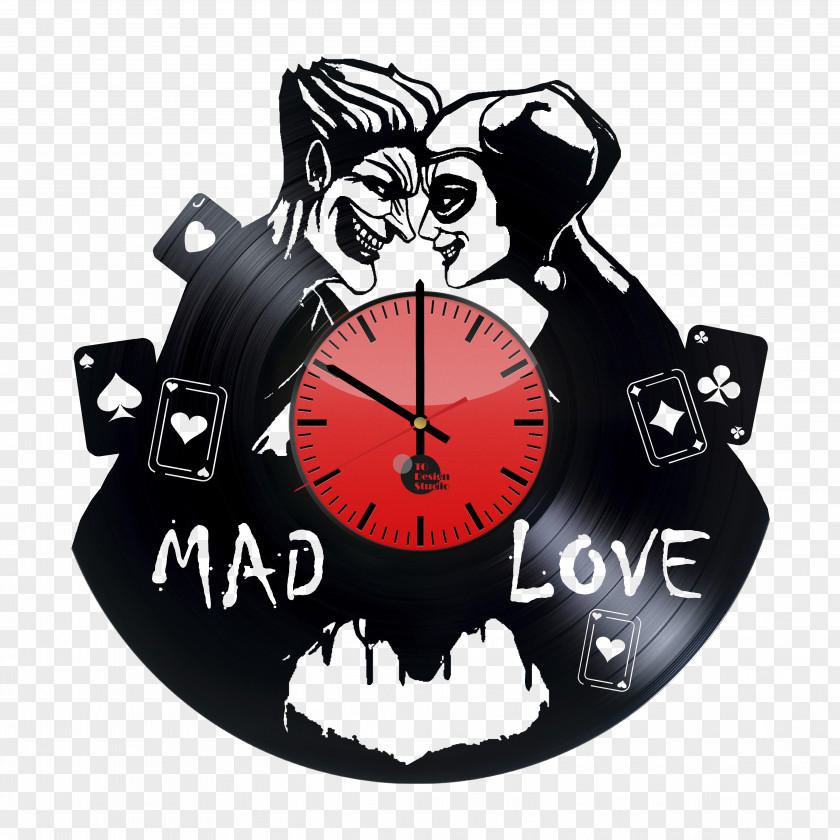 Harley Quinn Joker Phonograph Record The Batman Adventures: Mad Love Clock PNG