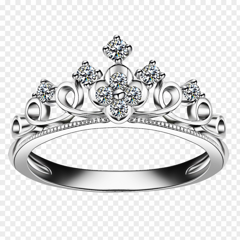 Lady Crown Ring Picture Material PNG