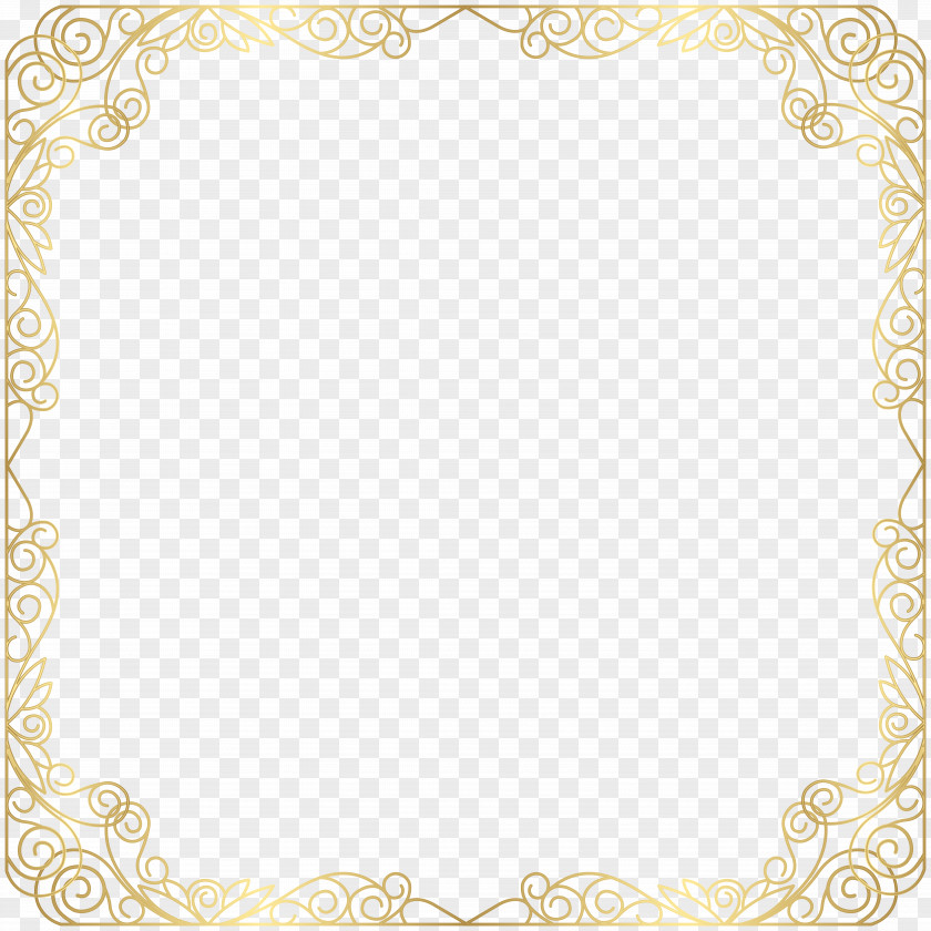 Frame Deco Gold Transparent Clip Art Image Text Picture Area Placemat Pattern PNG