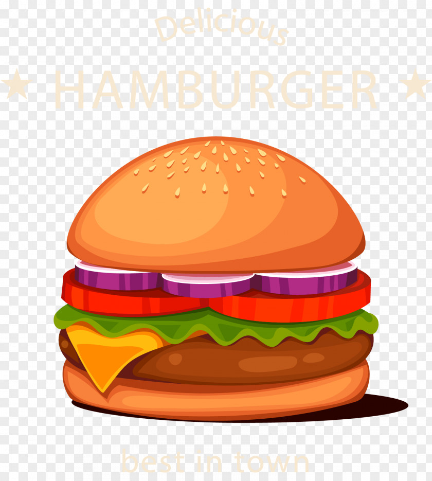 Hamburger Cartoon Cheeseburger McDonald's Big Mac Fast Food Junk PNG