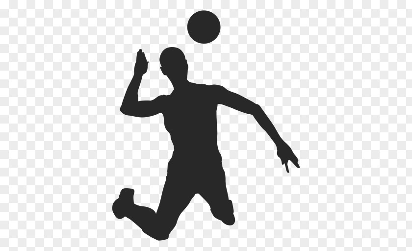 Player Ball Game Volleyball Silhouette Throwing A Basketball Playing Sports PNG