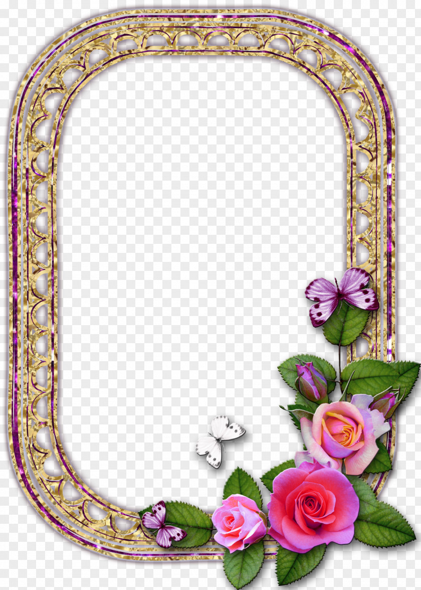 Marcos Picture Frames Flower Drawing Pink PNG