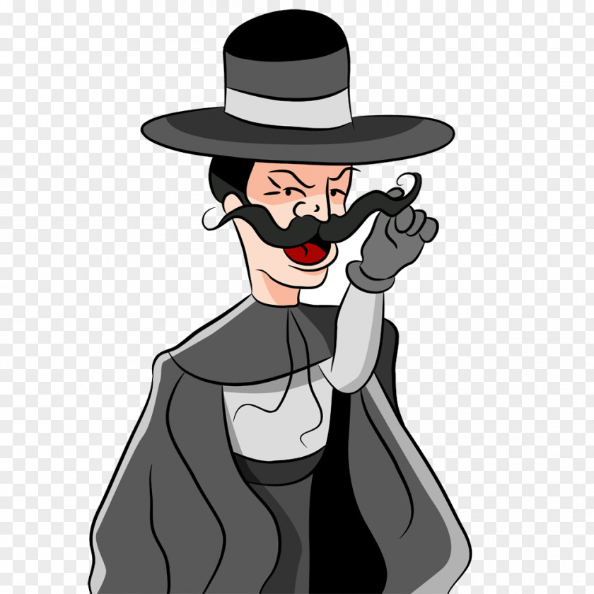 Moustache Villain Clip Art PNG