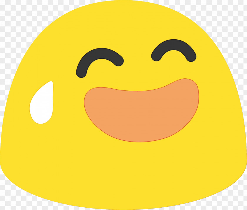 Oval Laugh Happy Face Emoji PNG