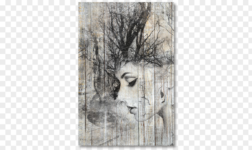 Painting Branch Wood Portrait Tree PNG