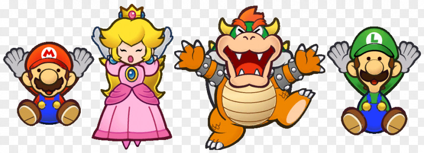 Mario Super Paper Princess Peach Luigi PNG
