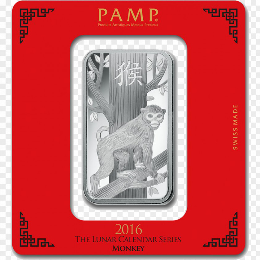 Monkey Bar Gold PAMP Bullion Ounce Silver PNG