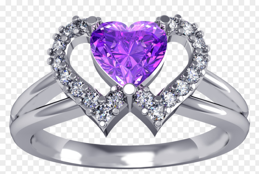 Ring Amethyst Gemstone Body Jewellery Purple PNG