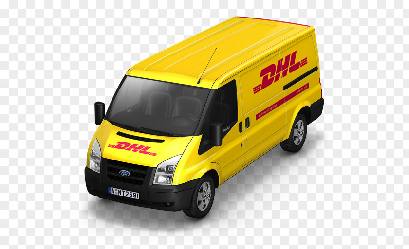 DHL Van Front Compact Model Car Commercial Vehicle PNG
