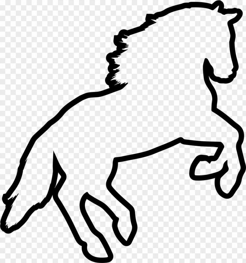Mustang Dog Silhouette Rearing Clip Art PNG