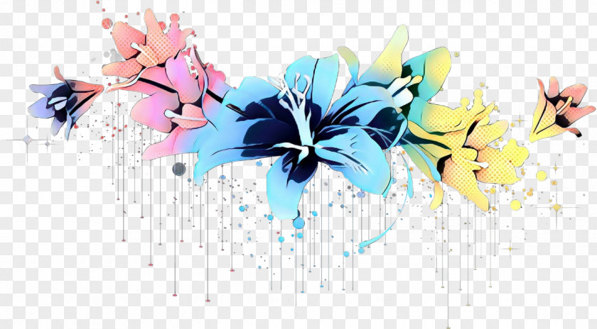 Wildflower Watercolor Paint Floral Background PNG