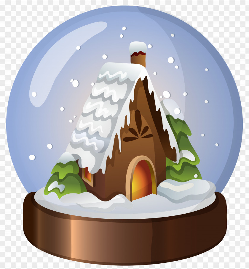 Christmas House Snow Globe PNG