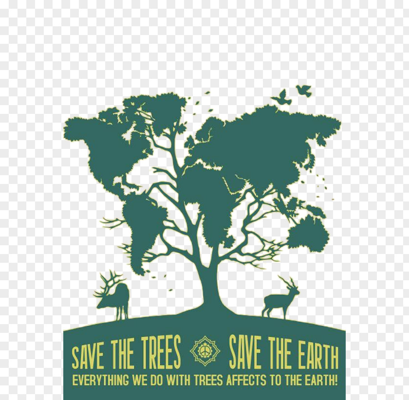 Creative DesignTree World Map Earth Global Warming Poster Climate Change PNG