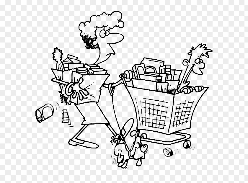 Shopping Cart Coloring Book Grocery Store Clip Art PNG