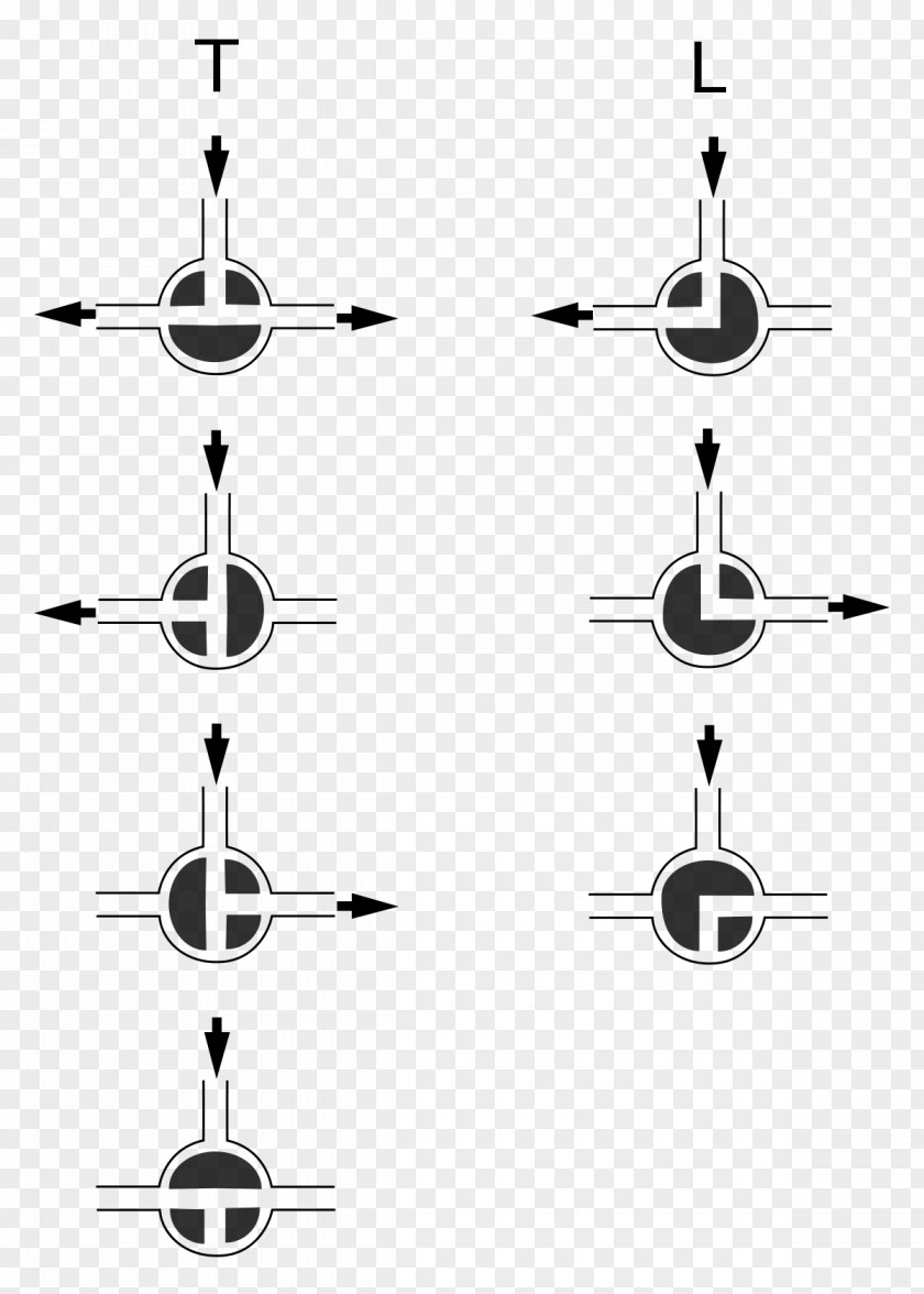 Ball Valve Check Four-way Plug PNG